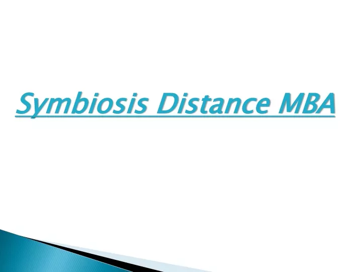 symbiosis distance mba