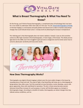 what is breast thermography what you need to know