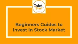Beginners Guides to Invest in Stock Market