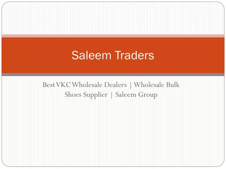 saleem traders