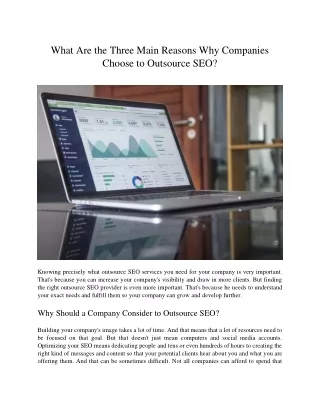 what are the three main reasons why companies
