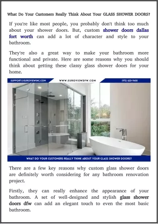 tips to Choose shower doors dallas fort worth