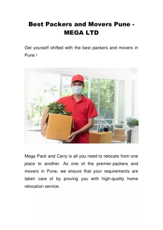 best packers and movers pune mega