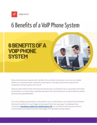 6 Benefits of a VoIP Phone System