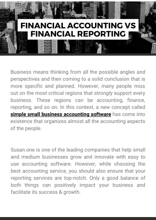 Financial Accounting vs Financial Reporting