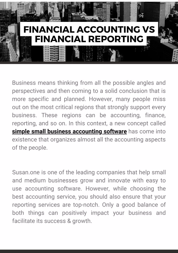 financial accounting vs financial reporting