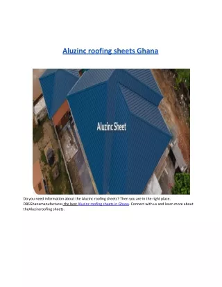 aluzinc roofing sheets ghana