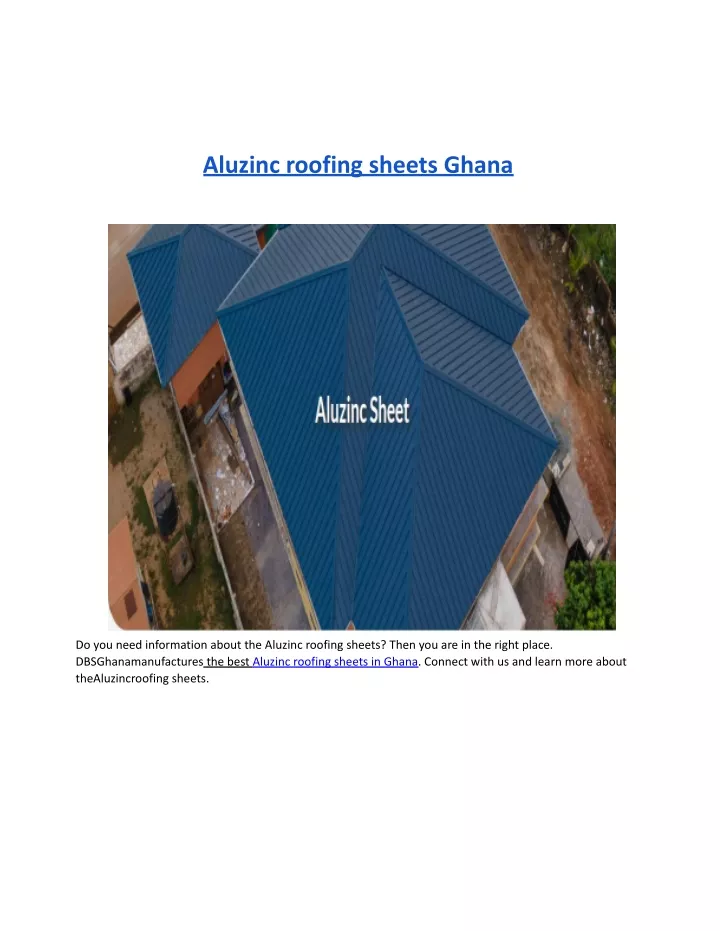 aluzinc roofing sheets ghana