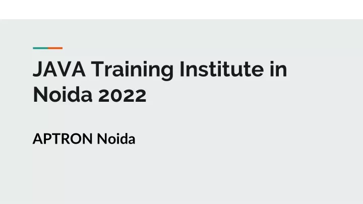 java training institute in noida 2022