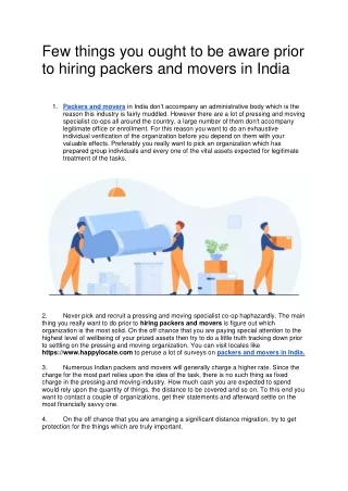few things you ought to be aware prior to hiring