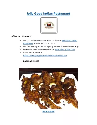 jolly good indian restaurant