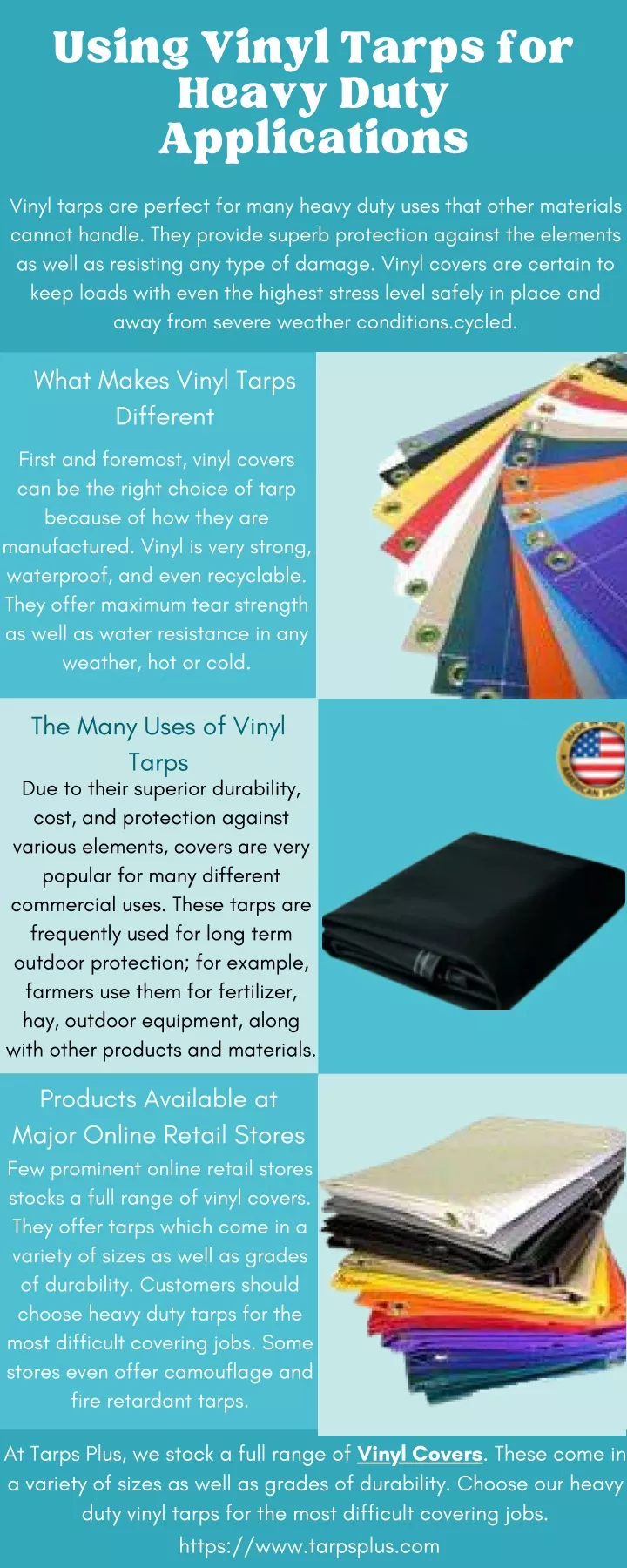 using vinyl tarps for heavy duty applications