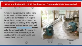 what are the benefits of air scrubber