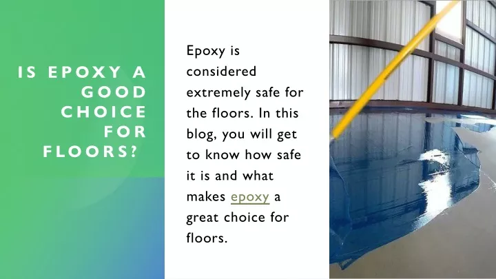 is epoxy a good choice for floors