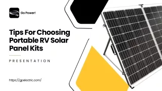 Tips For Choosing Portable RV Solar Panel Kits