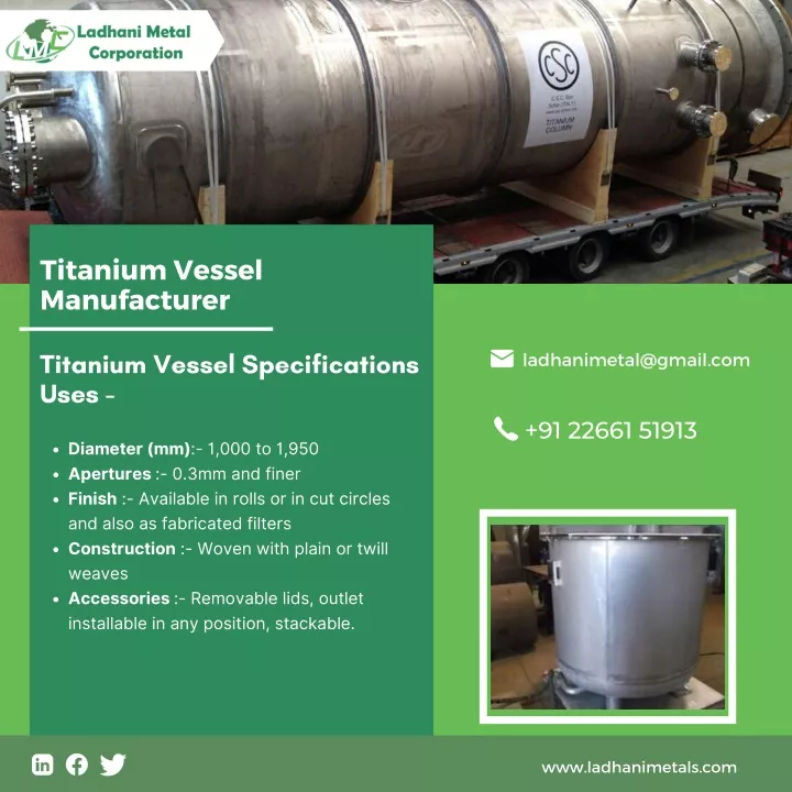 titanium vessel manufacturer