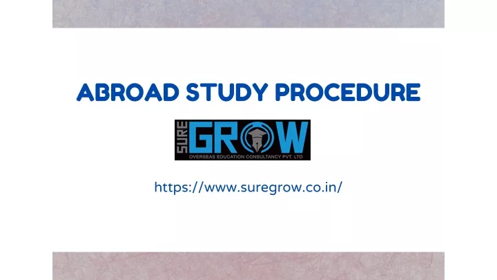 abroad study procedure
