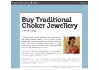 Buy Traditional Choker Jewellery Online in India