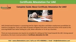 certificate attestation for uae