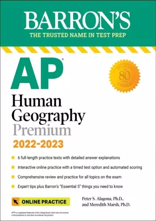 AP Human Geography Premium 2022 2023 6 Practice Tests  Comprehensive