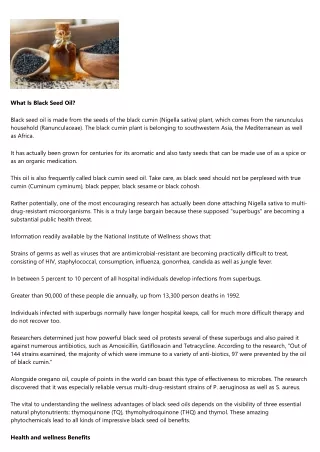 what is black seed oil