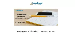 best practices to schedule a patient appointment