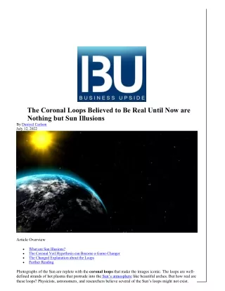 the coronal loops believed to be real until