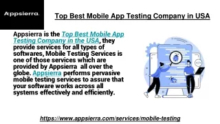 top best mobile app testing company in usa