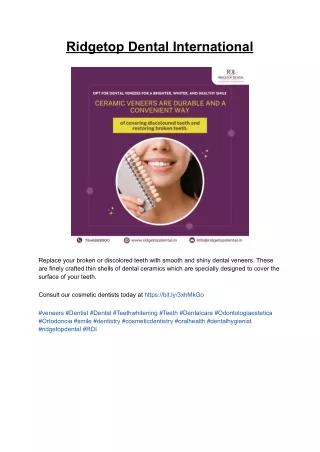 ridgetop dental international