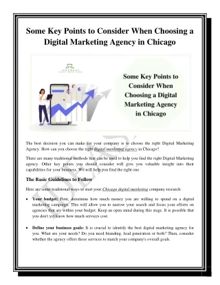 Some Key Points to Consider When Choosing a Digital Marketing Agency in Chicago