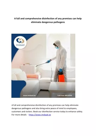 a full and comprehensive disinfection