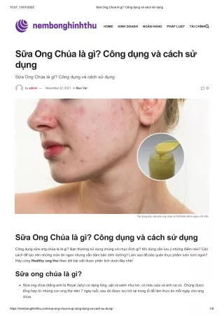 Sua ong chua la gi cong dung va cach su dung