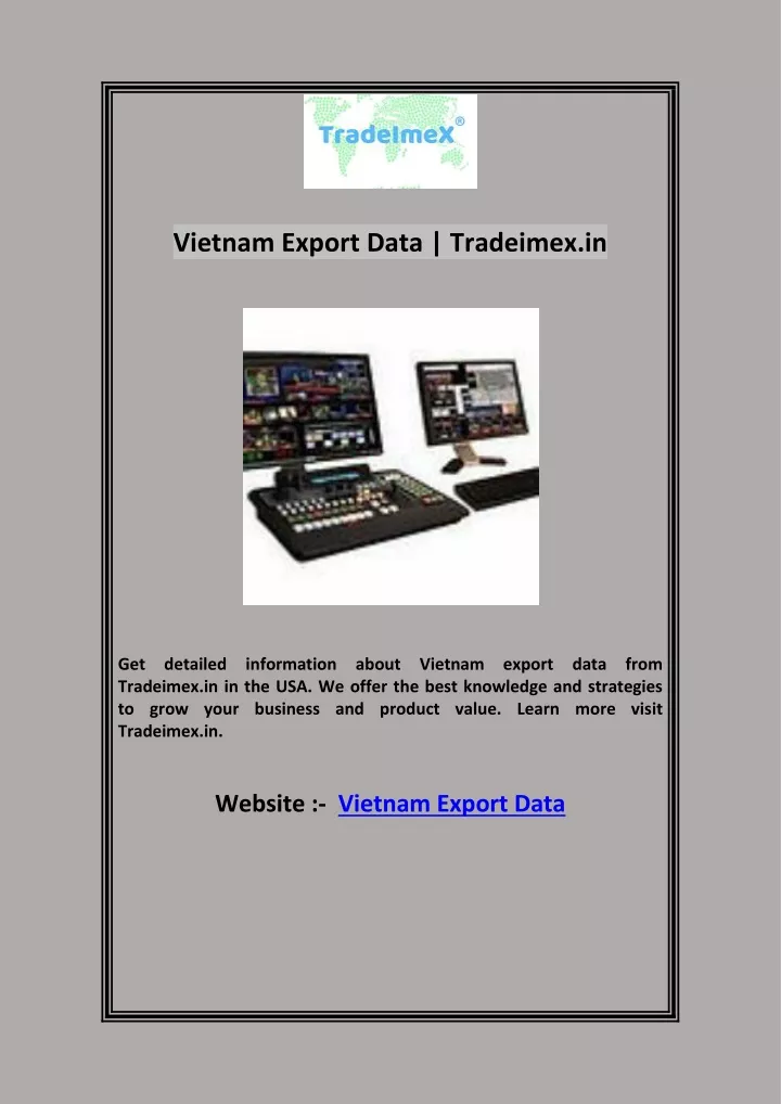 vietnam export data tradeimex in