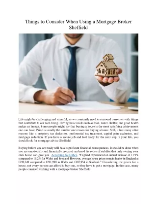 things to consider when using a mortgage broker