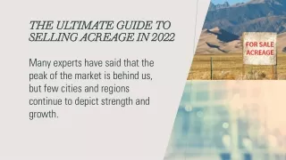 The Ultimate Guide to Selling Acreage in 2022
