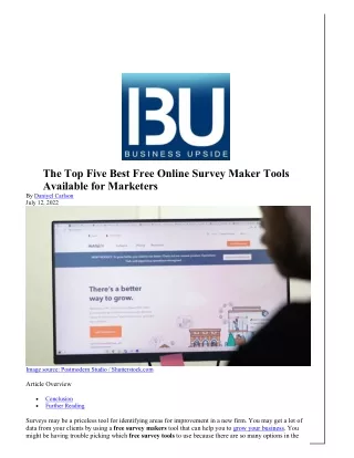 the top five best free online survey maker tools