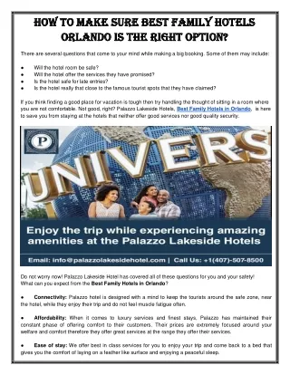 how to make sure best family hotels how to make