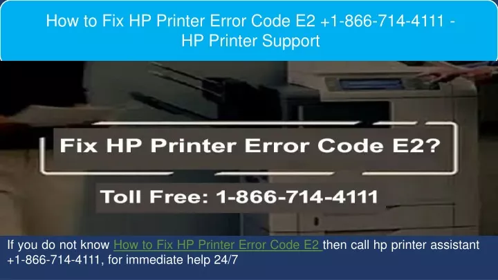 how to fix hp printer error code