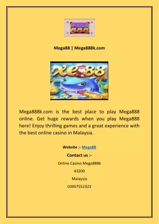 Mega88 | Mega888k.com