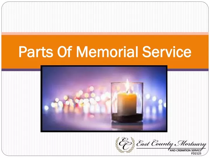 parts of memorial service