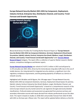 europe network security market 2021 2031