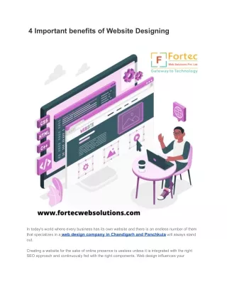 4 Important benefits of Website Design for website