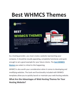 Best WHMCS Themes