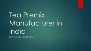 Tea Premix Manufacturer in India