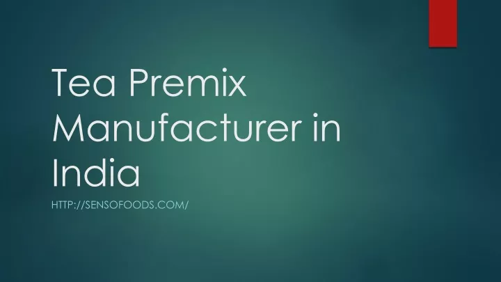tea premix manufacturer in india