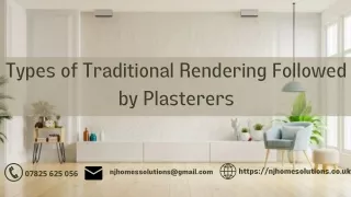 types of traditional rendering followed