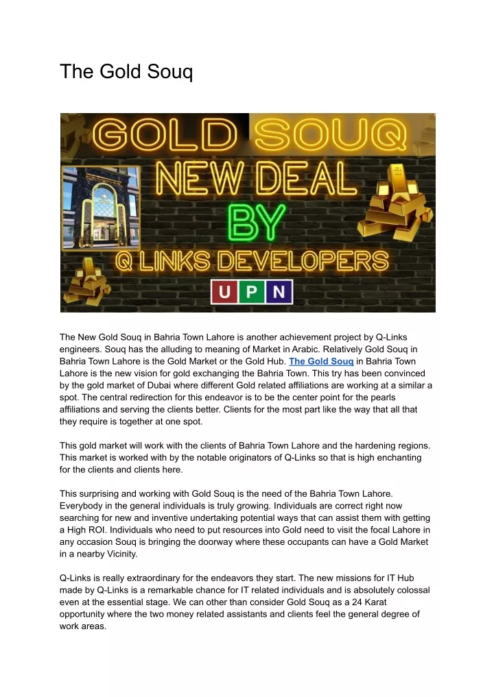 the gold souq