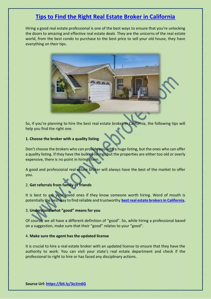 tips to find the right real estate broker