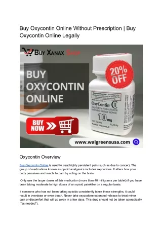 Buy Oxycontin Online Without Prescription | Buy Oxycontin Online Legally