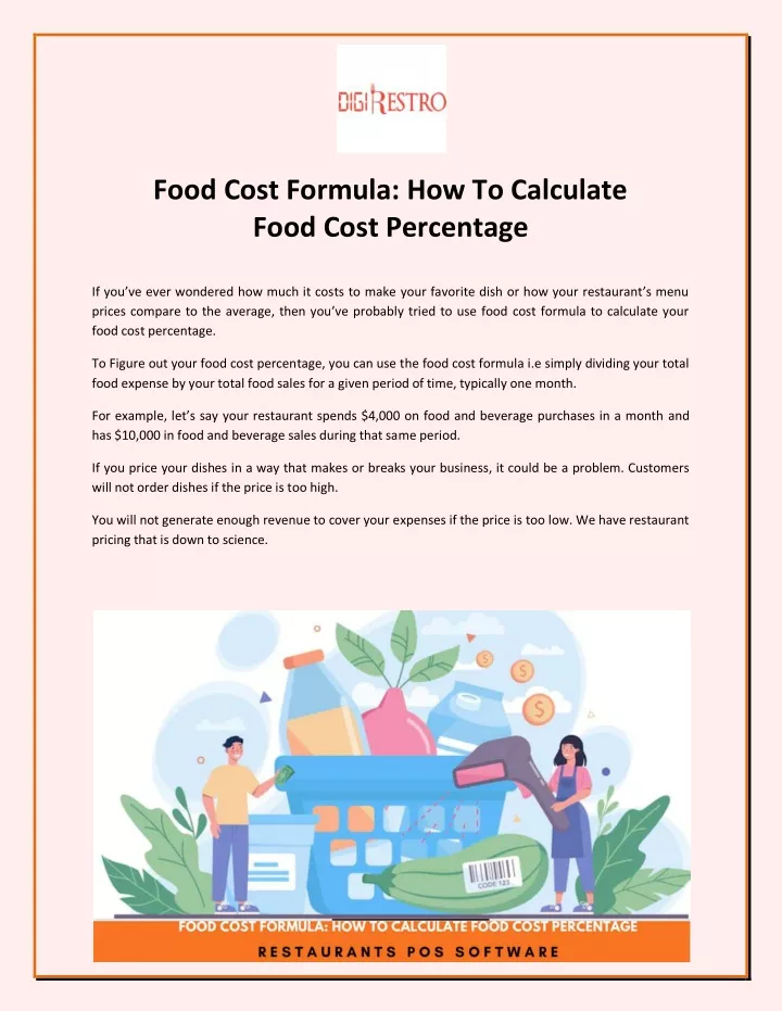 food cost formula how to calculate food cost